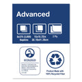 Tork Advanced Dinner Napkins, 2 Ply, 15" x 16.25", 1/8 Fold, White, 375/Packs, 8 Packs/Carton