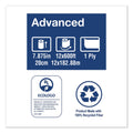 Tork Advanced Hardwound Roll Towel, 1-Ply, 7.88" x 600 ft, White, 12 Rolls/Carton