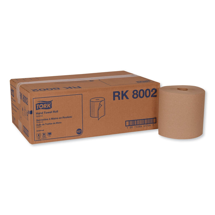 Tork Universal Hand Towel Roll, 7.88" x 800 ft, Natural, 6 Rolls/Carton