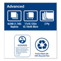 Tork Advanced Dinner Napkin,3-Ply,17" x 16.125",1/8 Fold, White,1740/CT