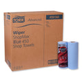 Tork Advanced ShopMax Wiper 450, 11 x 9.4, Blue, 60/Roll, 30 Rolls/Carton
