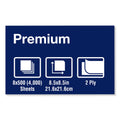 Tork Premium Xpressnap Interfold Dispenser Napkins, 2-Ply,8.5x8.5,White,500/PK,8PK/CT