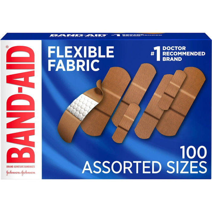 Band-Aid Brand Flexible Fabric Adhesive Bandages Assorted Sizes 100 Ct. Box by Pasteur Pharmacy