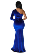 One Shoulder Velvet Cocktail Dress by The House of Stylez