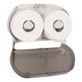 Tork Twin Jumbo Roll Bath Tissue Dispenser, 19.29 x 5.51 x 11.83, Smoke/Gray