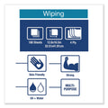 Tork Industrial Paper Wiper, 4-Ply, 12.8 x 16.5, Blue, 180/Carton