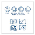 Tork Advanced ShopMax Wiper 450, 8.5 x 10, Blue, 200/Bucket, 2 Buckets/Carton