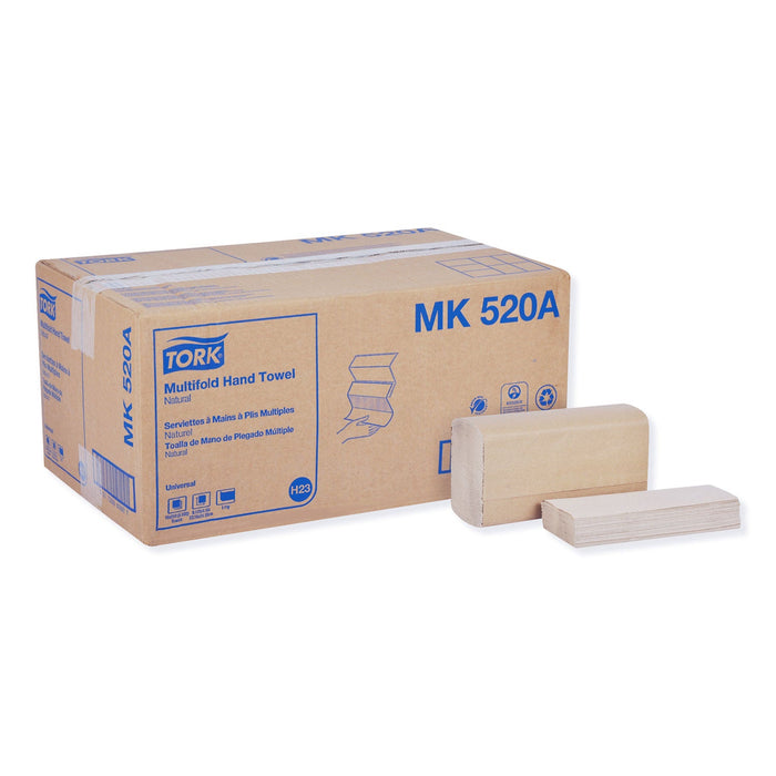 Tork Multifold Hand Towel, 9.13 x 9.5, Natural, 250/Pack, 16 Packs/Carton