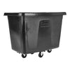 Rubbermaid Metal Frame Cube Truck, Rectangular, Polyethylene, 400 lb Capacity, 12 cu ft, Black