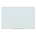 U Brands Floating Glass Ghost Grid Dry Erase Board, 36 x 24, White