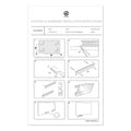 U Brands Floating Glass Dry Erase Undated One Month Calendar, 36 x 36, White