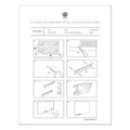 U Brands Floating Glass Dry Erase Board, 72 x 36, White