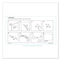 U Brands Magnetic Glass Dry Erase Board Value Pack, 36 x 36, White