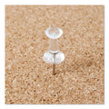 U Brands Standard Push Pins, Plastic, Clear, 0.44", 200/Pack