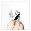 U Brands Medium Point Low-Odor Dry-Erase Markers with Erasers, Medium Bullet Tip, Black, Dozen