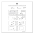 U Brands Floating Glass Dry Erase Board, 36 x 36, White