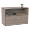 Linea Italia Urban 36" Credenza, Bottom Pedestal, 35.25w x 15.25d x 23.75h, Natural Walnut