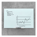 U Brands Floating Glass Ghost Grid Dry Erase Board, 48 x 36, White