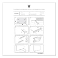 U Brands Floating Glass Dry Erase Board, 36 x 24, White