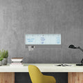 U Brands 3N1 Magnetic Glass Dry Erase Combo Board, 35 x 14.25, Week View, White Surface and Frame