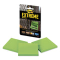 Post-it Water-Resistant Self-Stick Notes, 3" x 3", Green, 45 Sheets/Pad, 3 Pads/Pack