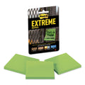 Post-it Water-Resistant Self-Stick Notes, 3" x 3", Green, 45 Sheets/Pad, 3 Pads/Pack