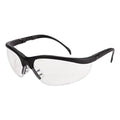 MCR Klondike Safety Glasses, Matte Black Frame, Clear Lens