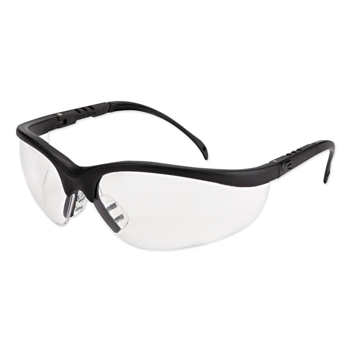 MCR Klondike Safety Glasses, Matte Black Frame, Clear Lens