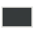 U Brands Magnetic Chalkboard with Decor Frame, 30 x 20, Black Surface/White Frame