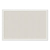 U Brands Linen Bulletin Board with Decor Frame, 30 x 20, Natural Surface/White Frame
