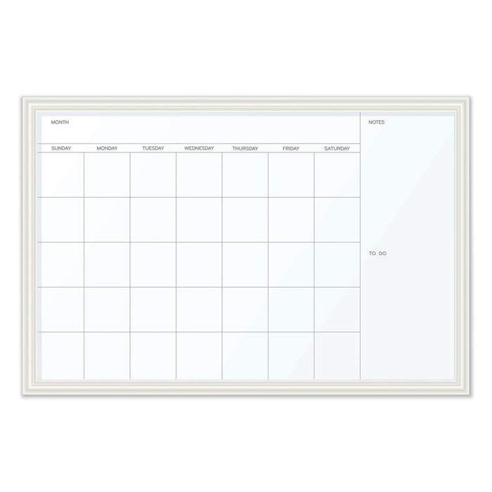 U Brands Magnetic Dry Erase Calendar with Decor Frame, 30 x 20, White Surface and Frame