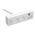 Tripp Lite Surge Protector, 3 AC Outlets/2 USB Ports, 10 ft Cord, 510 J, White
