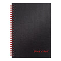 Black n' Red Hardcover Twinwire Notebook, SCRIBZEE Compatible, 1 Subject, Wide/Legal Rule, Black Cover, 8.25 x 5.88, 70 Sheets