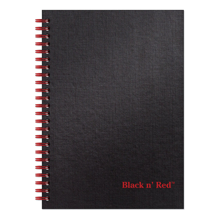 Black n' Red Hardcover Twinwire Notebook, SCRIBZEE Compatible, 1 Subject, Wide/Legal Rule, Black Cover, 8.25 x 5.88, 70 Sheets