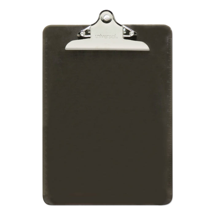 Universal Plastic Clipboard with High Capacity Clip, 1.25" Clip Capacity, Holds 8.5 x 11 Sheets, Translucent Black