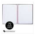 Black n' Red Hardcover Twinwire Notebook, SCRIBZEE Compatible, 1 Subject, Wide/Legal Rule, Black Cover, 8.25 x 5.88, 70 Sheets