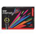 BIC Intensity Chisel Tip Permanent Marker Value Pack, Broad Chisel Tip, Black, 36/Pack