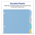 Avery Write and Erase Big Tab Durable Plastic Dividers, 3-Hole Punched, 8-Tab, 11 x 8.5, Assorted, 1 Set