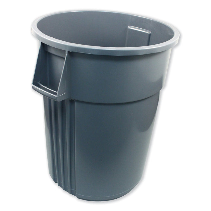 Impact Gator Plus Container, Round, Plastic, 55 gal, Gray