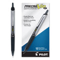Pilot Precise V10RT Roller Ball Pen, Retractable, Bold 1 mm, Black Ink, Black Barrel, Dozen