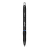 Sharpie S-Gel High-Performance Gel Pen, Retractable, Medium 0.7 mm, Blue Ink, Black Barrel, Dozen