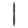 Sharpie S-Gel High-Performance Gel Pen, Retractable, Bold 1 mm, Blue Ink, Black Barrel, Dozen