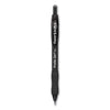 Paper Mate Profile Gel Pen, Retractable, Fine 0.5 mm, Black Ink, Translucent Black Barrel, Dozen
