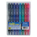 Pilot FriXion Clicker Erasable Gel Pen, Retractable, Fine 0.7 mm, Assorted Ink and Barrel Colors, 8/Pack