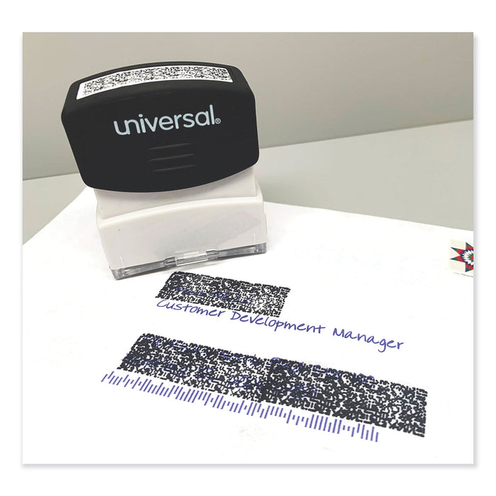 Universal Security Stamp, Obscures Area 1.69 x 0.56, Black