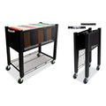 Vertiflex InstaCart File Cart, Metal, 1 Shelf, 1 Bin, 14.25" x 28.5" x 27.75", Black