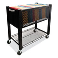 Vertiflex InstaCart File Cart, Metal, 1 Shelf, 1 Bin, 14.25" x 28.5" x 27.75", Black