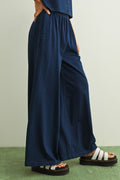 Dye And Wash Knitted Pants: Indigo by Boutique 23