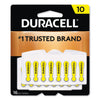 Duracell Hearing Aid Battery, #10, 16/Pack