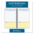 Cambridge Wirebound Guided QuickNotes Notebook, 1 Subject, List-Management Format, Dark Gray Cover, 8 x 5, 80 Sheets